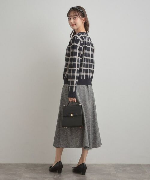 Couture Brooch / クチュールブローチ カーディガン・ボレロ | 【大人可愛い・通勤】チェックジャカード ニットカーディガン | 詳細29