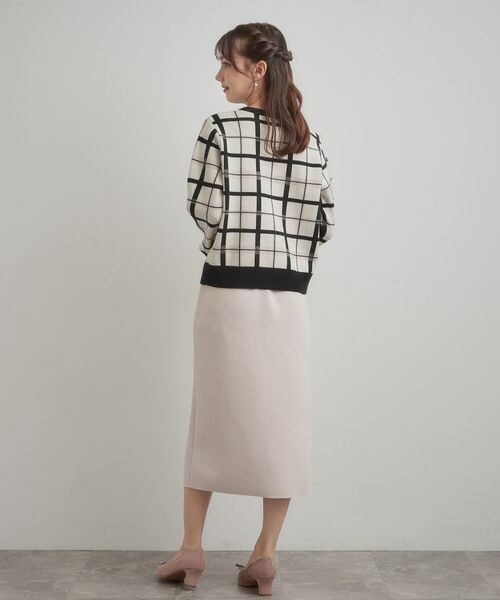 Couture Brooch / クチュールブローチ カーディガン・ボレロ | 【大人可愛い・通勤】チェックジャカード ニットカーディガン | 詳細3