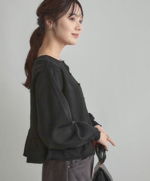 Couture Brooch / クチュールブローチ カーディガン・ボレロ | 2WAYペプラムカーディガン | 詳細11