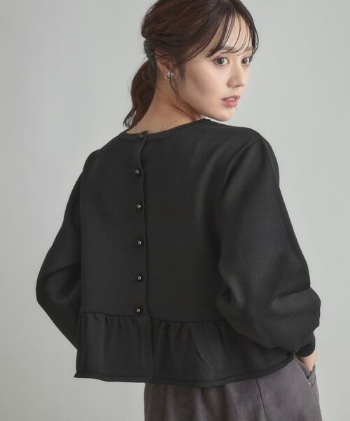 Couture Brooch / クチュールブローチ カーディガン・ボレロ | 2WAYペプラムカーディガン | 詳細14