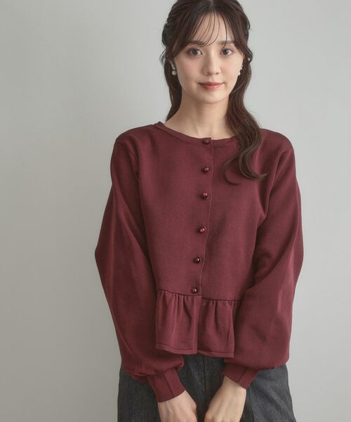 Couture Brooch / クチュールブローチ カーディガン・ボレロ | 2WAYペプラムカーディガン | 詳細19