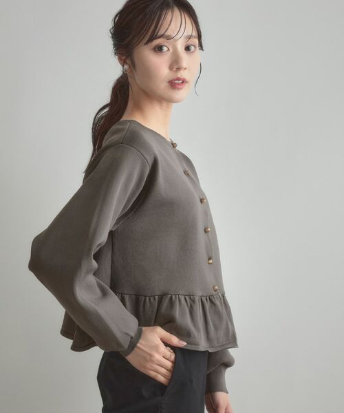 Couture Brooch / クチュールブローチ カーディガン・ボレロ | 2WAYペプラムカーディガン | 詳細2