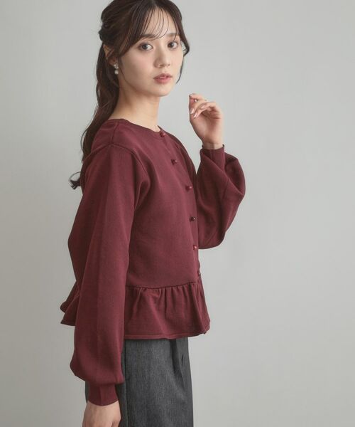 Couture Brooch / クチュールブローチ カーディガン・ボレロ | 2WAYペプラムカーディガン | 詳細20