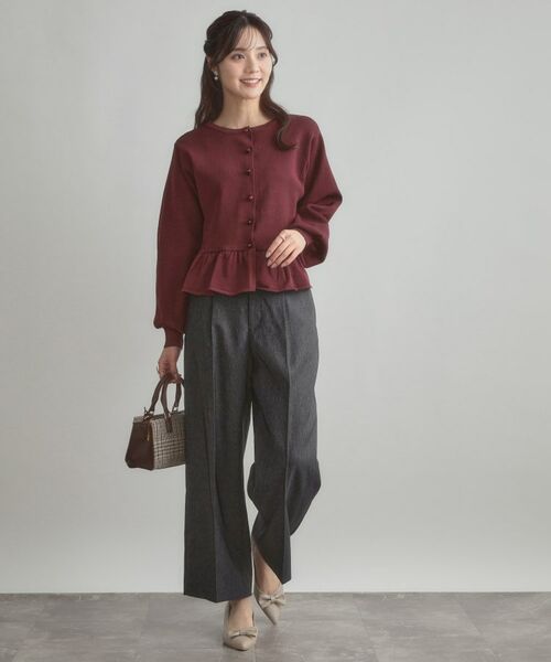 Couture Brooch / クチュールブローチ カーディガン・ボレロ | 2WAYペプラムカーディガン | 詳細24