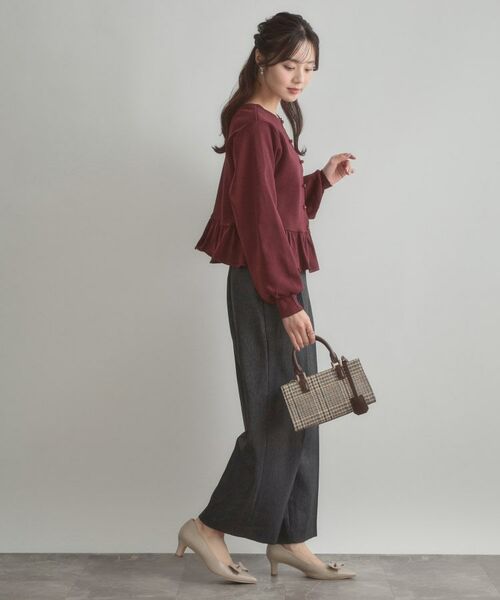 Couture Brooch / クチュールブローチ カーディガン・ボレロ | 2WAYペプラムカーディガン | 詳細25