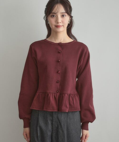 Couture Brooch / クチュールブローチ カーディガン・ボレロ | 2WAYペプラムカーディガン | 詳細28