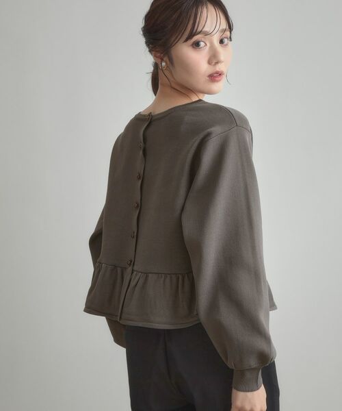 Couture Brooch / クチュールブローチ カーディガン・ボレロ | 2WAYペプラムカーディガン | 詳細5