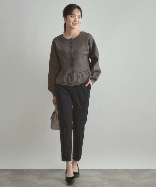 Couture Brooch / クチュールブローチ カーディガン・ボレロ | 2WAYペプラムカーディガン | 詳細6