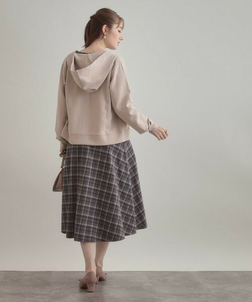 Couture Brooch / クチュールブローチ パーカー | 【マシンウォッシャブル・UVケア・大人可愛い】リボン刺繍ダンボールZIPフーディ | 詳細23