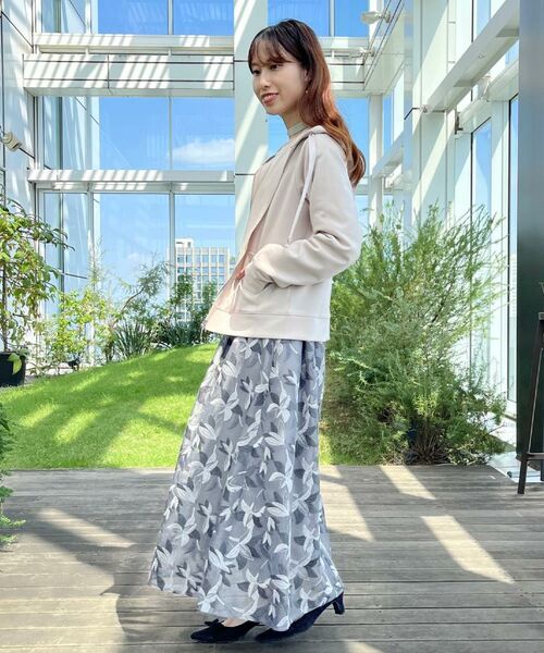 Couture Brooch / クチュールブローチ パーカー | 【マシンウォッシャブル・UVケア・大人可愛い】リボン刺繍ダンボールZIPフーディ | 詳細30