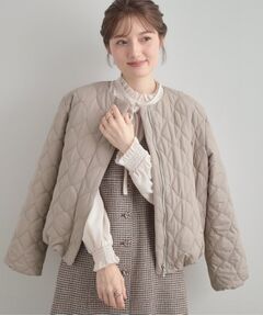 Couture Brooch / クチュールブローチ レザーブルゾン・ジャケット | 【撥水・大人可愛い】リボンキルティングジャケット