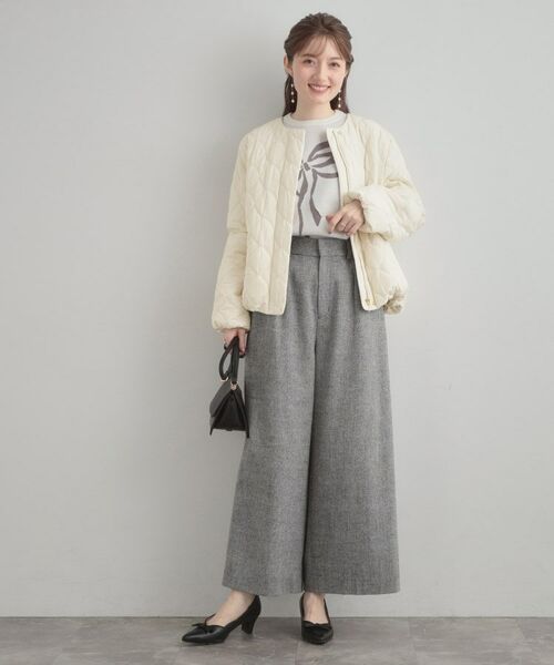 Couture Brooch / クチュールブローチ レザーブルゾン・ジャケット | 【撥水・大人可愛い】リボンキルティングジャケット | 詳細1