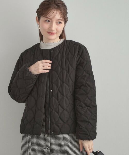 Couture Brooch / クチュールブローチ レザーブルゾン・ジャケット | 【撥水・大人可愛い】リボンキルティングジャケット | 詳細16