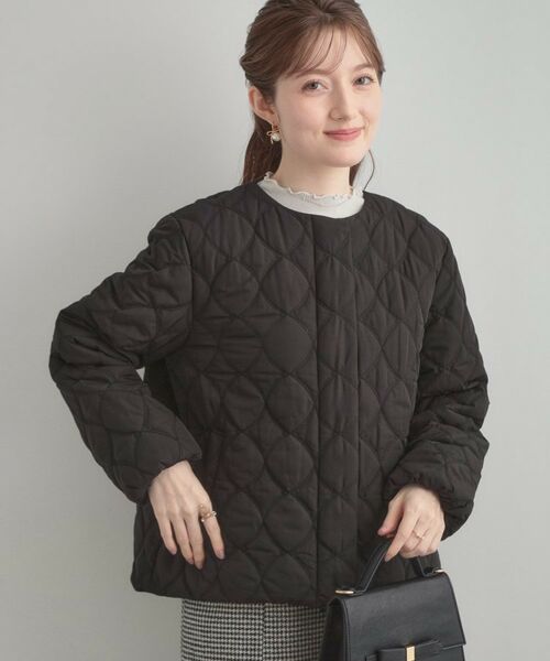 Couture Brooch / クチュールブローチ レザーブルゾン・ジャケット | 【撥水・大人可愛い】リボンキルティングジャケット | 詳細17