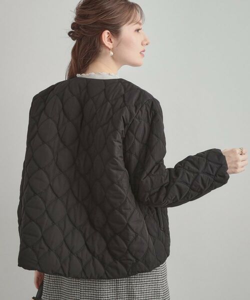 Couture Brooch / クチュールブローチ レザーブルゾン・ジャケット | 【撥水・大人可愛い】リボンキルティングジャケット | 詳細18