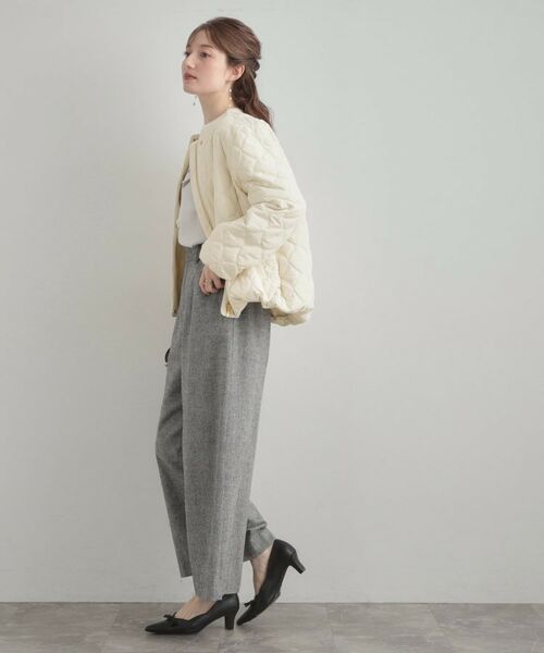 Couture Brooch / クチュールブローチ レザーブルゾン・ジャケット | 【撥水・大人可愛い】リボンキルティングジャケット | 詳細2