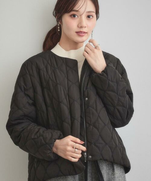 Couture Brooch / クチュールブローチ レザーブルゾン・ジャケット | 【撥水・大人可愛い】リボンキルティングジャケット | 詳細21