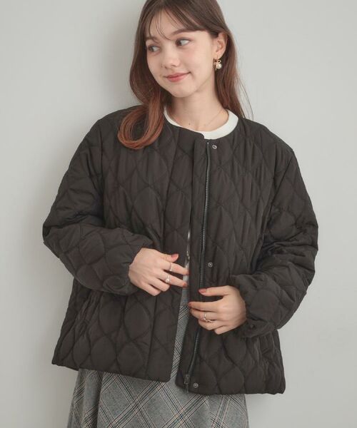 Couture Brooch / クチュールブローチ レザーブルゾン・ジャケット | 【撥水・大人可愛い】リボンキルティングジャケット | 詳細24