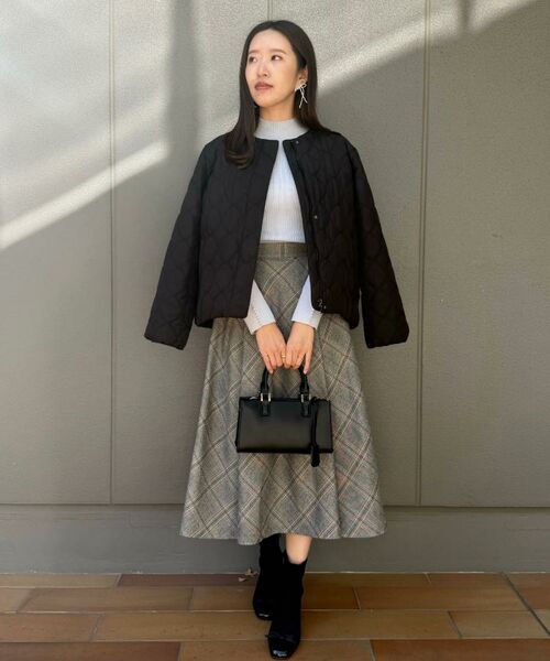 Couture Brooch / クチュールブローチ レザーブルゾン・ジャケット | 【撥水・大人可愛い】リボンキルティングジャケット | 詳細26