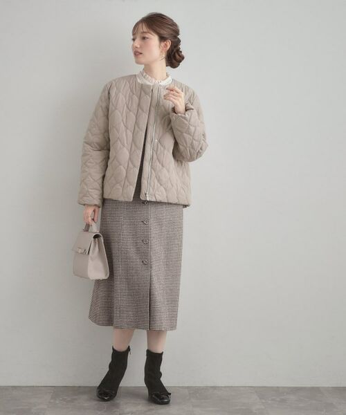 Couture Brooch / クチュールブローチ レザーブルゾン・ジャケット | 【撥水・大人可愛い】リボンキルティングジャケット | 詳細30