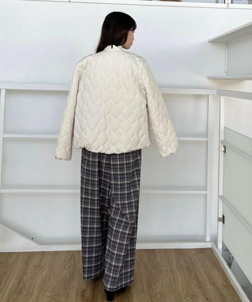 Couture Brooch / クチュールブローチ レザーブルゾン・ジャケット | 【撥水・大人可愛い】リボンキルティングジャケット | 詳細9