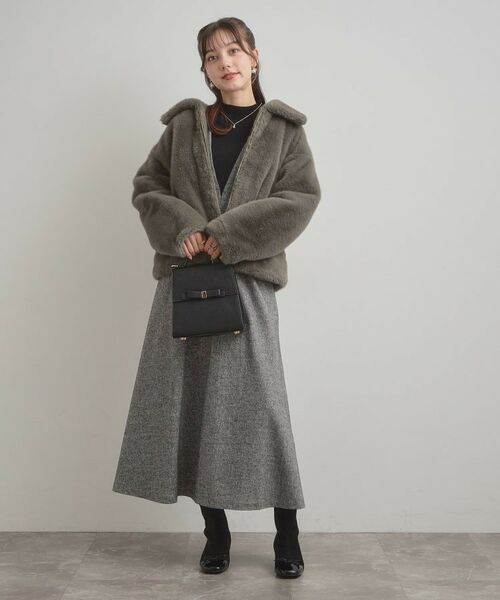 Couture Brooch / クチュールブローチ レザーブルゾン・ジャケット | 【ふわふわ・上品】ミンクフェイクファーアウター | 詳細1