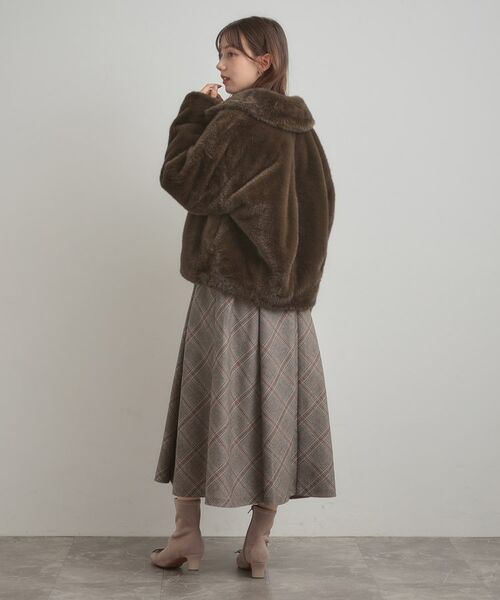 Couture Brooch / クチュールブローチ レザーブルゾン・ジャケット | 【ふわふわ・上品】ミンクフェイクファーアウター | 詳細13