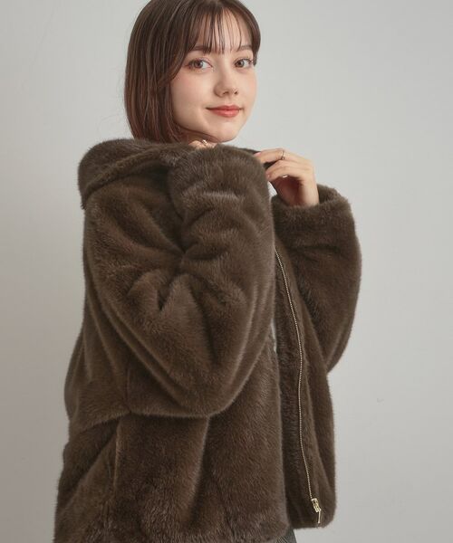 Couture Brooch / クチュールブローチ レザーブルゾン・ジャケット | 【ふわふわ・上品】ミンクフェイクファーアウター | 詳細16