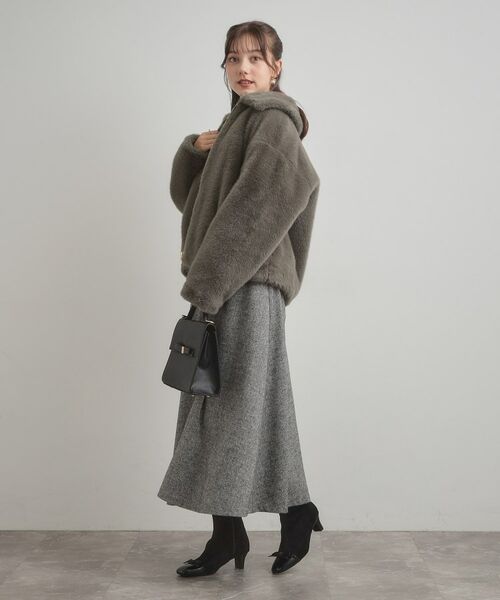 Couture Brooch / クチュールブローチ レザーブルゾン・ジャケット | 【ふわふわ・上品】ミンクフェイクファーアウター | 詳細2