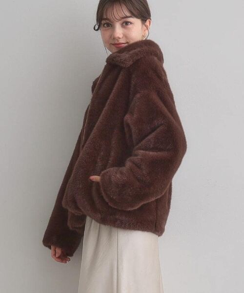 Couture Brooch / クチュールブローチ レザーブルゾン・ジャケット | 【ふわふわ・上品】ミンクフェイクファーアウター | 詳細20