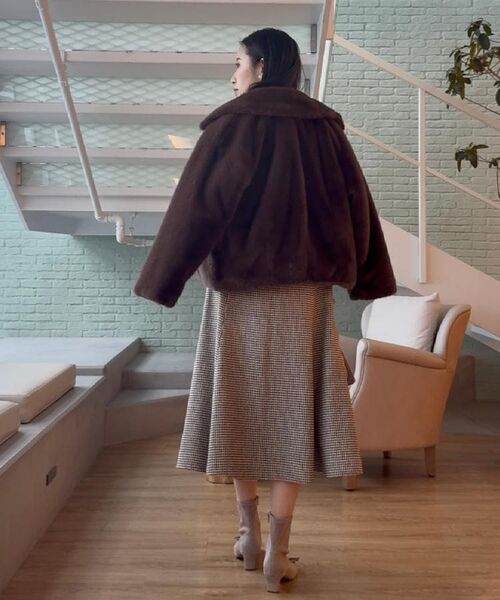 Couture Brooch / クチュールブローチ レザーブルゾン・ジャケット | 【ふわふわ・上品】ミンクフェイクファーアウター | 詳細23