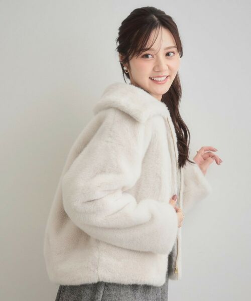 Couture Brooch / クチュールブローチ レザーブルゾン・ジャケット | 【ふわふわ・上品】ミンクフェイクファーアウター | 詳細26