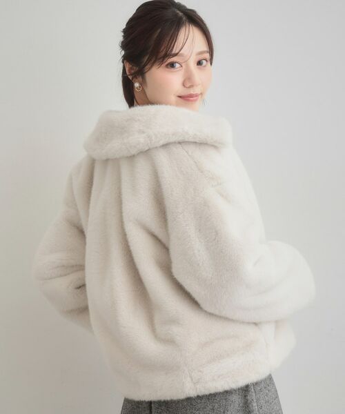 Couture Brooch / クチュールブローチ レザーブルゾン・ジャケット | 【ふわふわ・上品】ミンクフェイクファーアウター | 詳細27