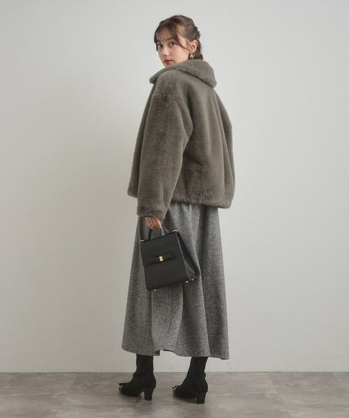 Couture Brooch / クチュールブローチ レザーブルゾン・ジャケット | 【ふわふわ・上品】ミンクフェイクファーアウター | 詳細3