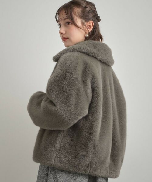 Couture Brooch / クチュールブローチ レザーブルゾン・ジャケット | 【ふわふわ・上品】ミンクフェイクファーアウター | 詳細6