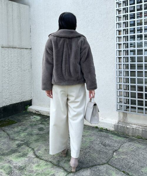 Couture Brooch / クチュールブローチ レザーブルゾン・ジャケット | 【ふわふわ・上品】ミンクフェイクファーアウター | 詳細9