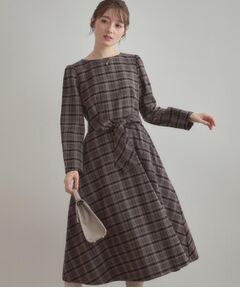 Couture Brooch / クチュールブローチ ロング・マキシ丈ワンピース | 【大人可愛い・微起毛】先染めチェック柄フィット＆フレアワンピース