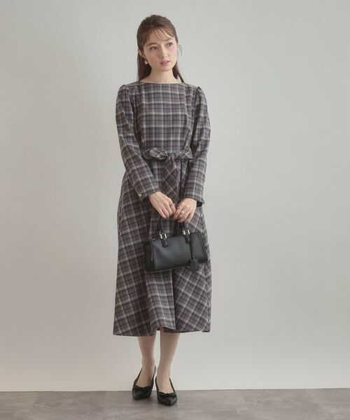 Couture Brooch / クチュールブローチ ロング・マキシ丈ワンピース | 【大人可愛い・微起毛】先染めチェック柄フィット&フレアワンピース | 詳細1