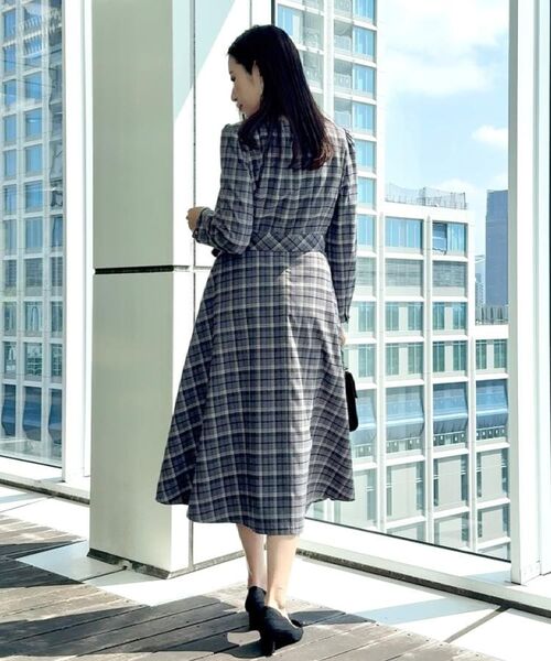 Couture Brooch / クチュールブローチ ロング・マキシ丈ワンピース | 【大人可愛い・微起毛】先染めチェック柄フィット&フレアワンピース | 詳細12