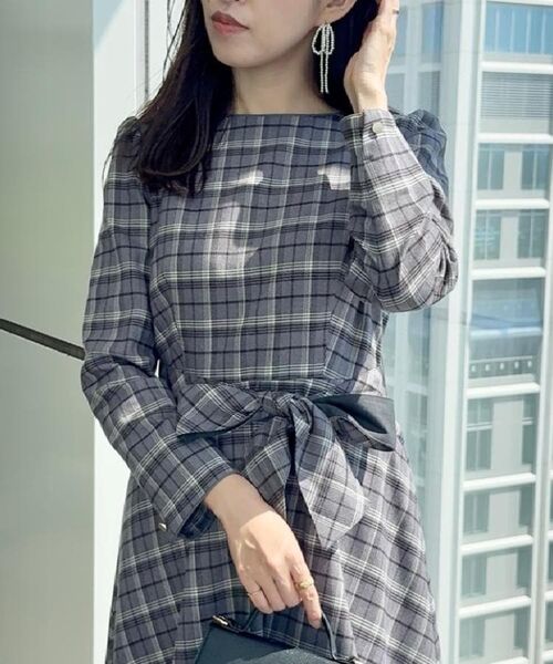 Couture Brooch / クチュールブローチ ロング・マキシ丈ワンピース | 【大人可愛い・微起毛】先染めチェック柄フィット&フレアワンピース | 詳細13