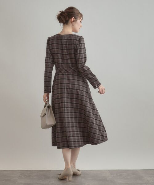 Couture Brooch / クチュールブローチ ロング・マキシ丈ワンピース | 【大人可愛い・微起毛】先染めチェック柄フィット&フレアワンピース | 詳細17