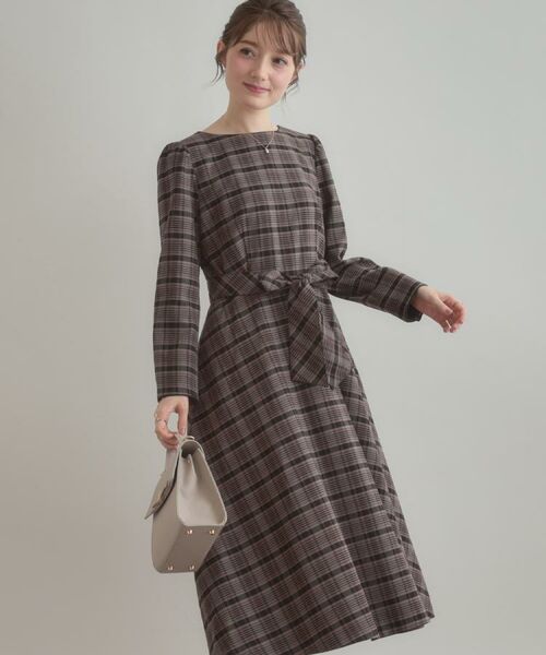 Couture Brooch / クチュールブローチ ロング・マキシ丈ワンピース | 【大人可愛い・微起毛】先染めチェック柄フィット&フレアワンピース | 詳細19