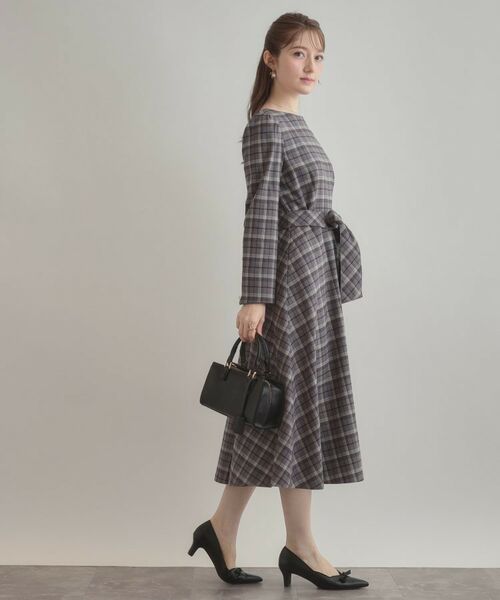 Couture Brooch / クチュールブローチ ロング・マキシ丈ワンピース | 【大人可愛い・微起毛】先染めチェック柄フィット&フレアワンピース | 詳細2