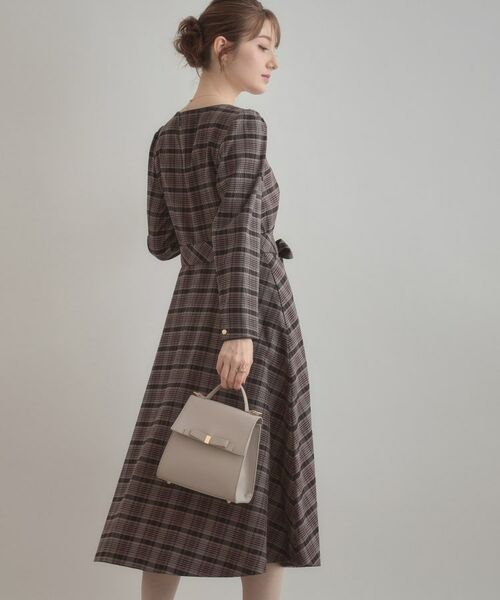 Couture Brooch / クチュールブローチ ロング・マキシ丈ワンピース | 【大人可愛い・微起毛】先染めチェック柄フィット&フレアワンピース | 詳細20