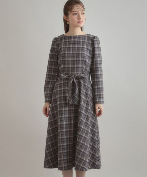 Couture Brooch / クチュールブローチ ロング・マキシ丈ワンピース | 【大人可愛い・微起毛】先染めチェック柄フィット&フレアワンピース | 詳細28