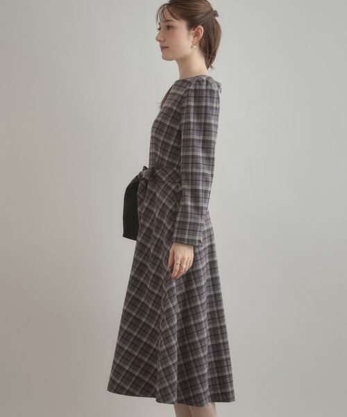 Couture Brooch / クチュールブローチ ロング・マキシ丈ワンピース | 【大人可愛い・微起毛】先染めチェック柄フィット&フレアワンピース | 詳細29