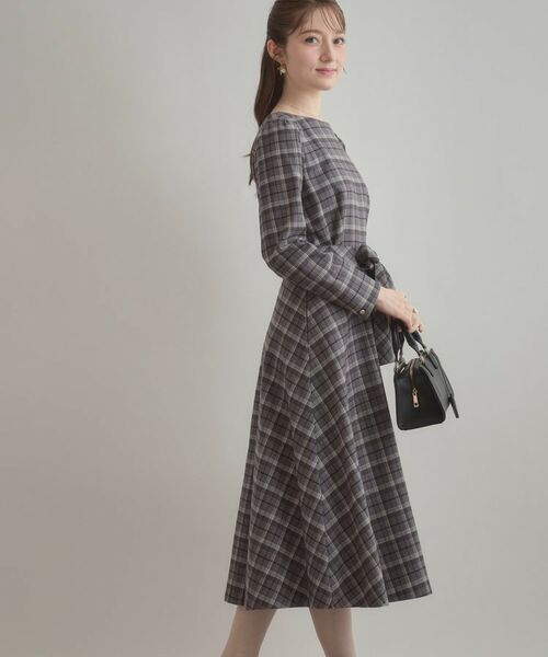Couture Brooch / クチュールブローチ ロング・マキシ丈ワンピース | 【大人可愛い・微起毛】先染めチェック柄フィット&フレアワンピース | 詳細5