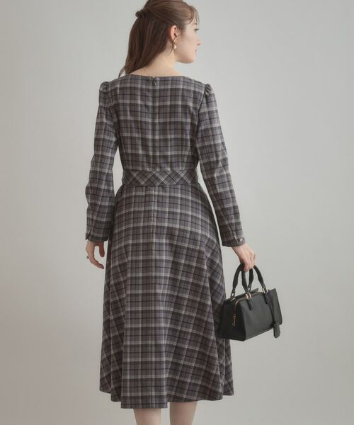 Couture Brooch / クチュールブローチ ロング・マキシ丈ワンピース | 【大人可愛い・微起毛】先染めチェック柄フィット&フレアワンピース | 詳細6