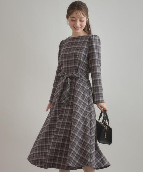 Couture Brooch / クチュールブローチ ロング・マキシ丈ワンピース | 【大人可愛い・微起毛】先染めチェック柄フィット&フレアワンピース | 詳細7