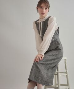 Couture Brooch / クチュールブローチ ロング・マキシ丈ワンピース | 【美シルエット・大人可愛い・通勤】TRチェックジャンスカ